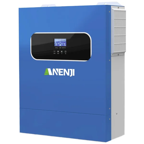 ANENJI Invertor hibrid solar 11000W 48Vdc la 230Vac Invertor cu sinus pur cu 2 regulatoare