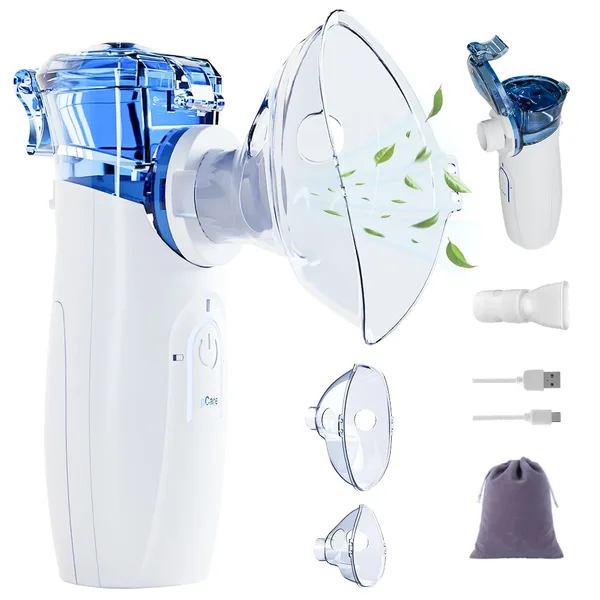 Aparat Aerosoli Portabil Silentios pCare NEO Inhalator Nebulizator Mesh Ultrasonic