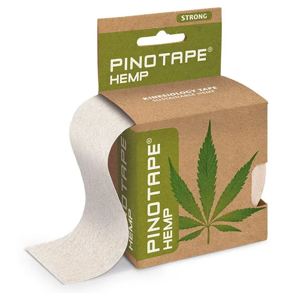 Banda kinesiologica PINOTAPE Hemp - Bumbac cu fibre de canepa