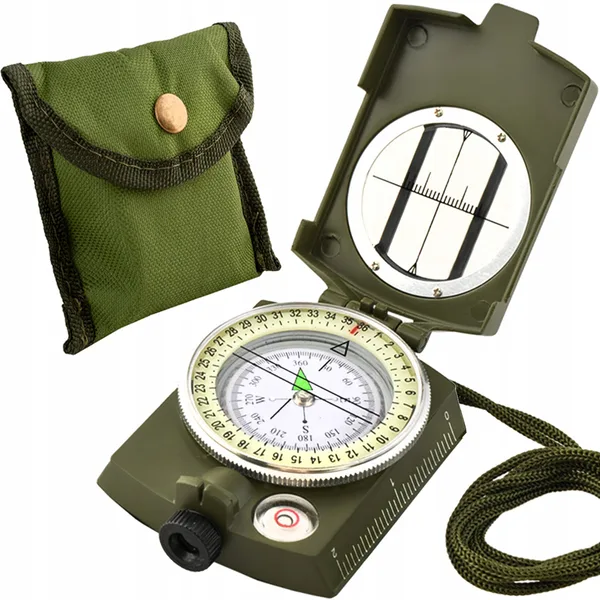Busola compas KS EAGLE Lensatic multifunctionala cu clinometru
