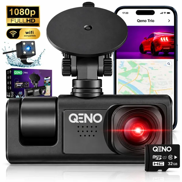Camera Auto DVR Tripla Qeno TRIO