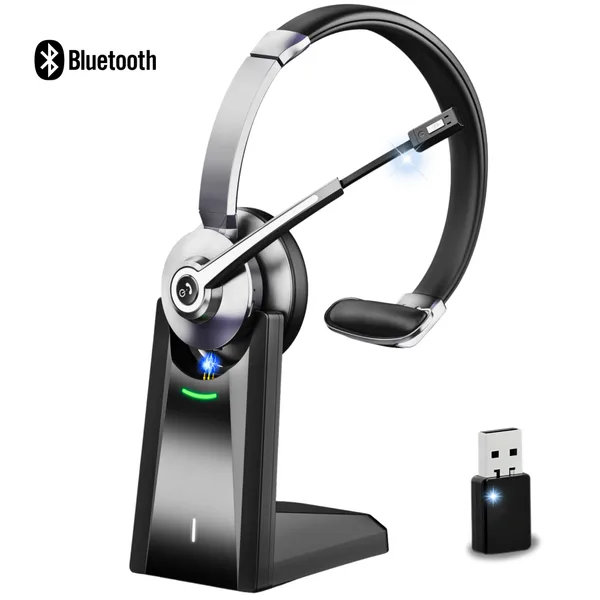 Casca call center si birou wireless ANDCRIS cu microfon