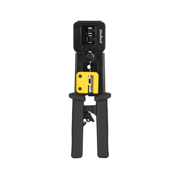 Cleste sertizare RJ45 RJ12 RJ11 RJ 6P RJ 8P + cutit pentru dezizolare REBEL RB-1007