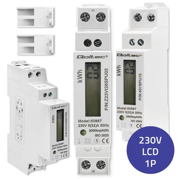 Contor electronic de energie electrica monofazat Qoltec 50887