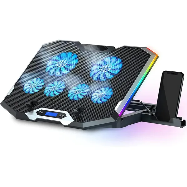 Cooler Laptop Gaming RGB Elindor Suport cu Unghi Reglabil pe 5 Niveluri