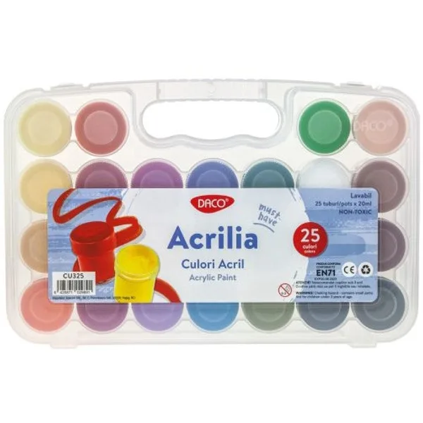 Culori acril 25 culori 20 ml ACRILIA DACO