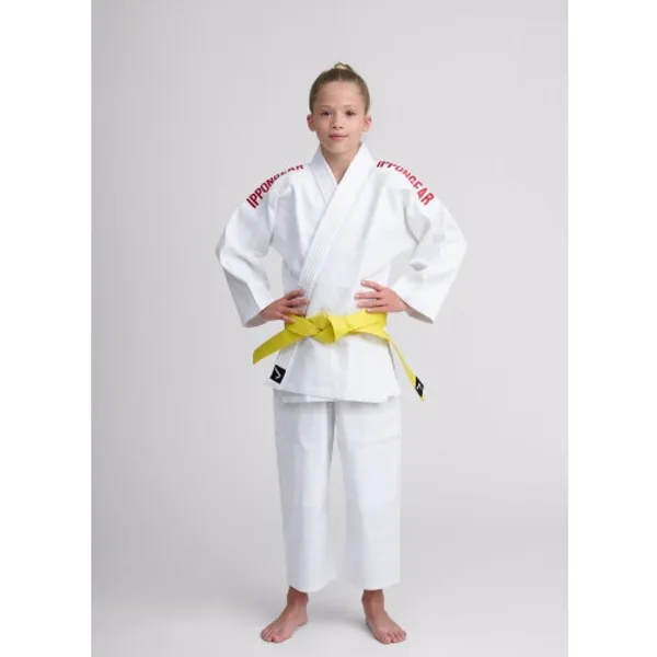 Kimono Judo KIDS Ippon Gear GI NXT cu broderie - Rosu 140