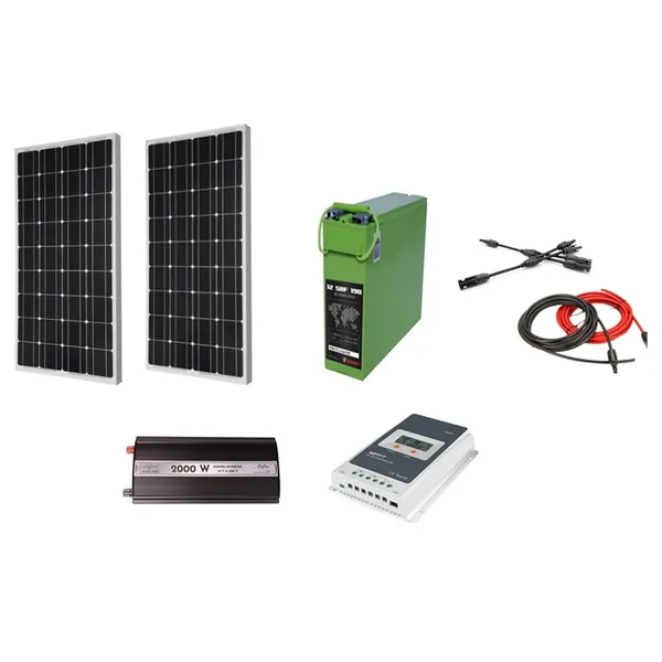 Kit fotovoltaic solar sistem 360 W (2 panouri solare 180 W ) 12 V