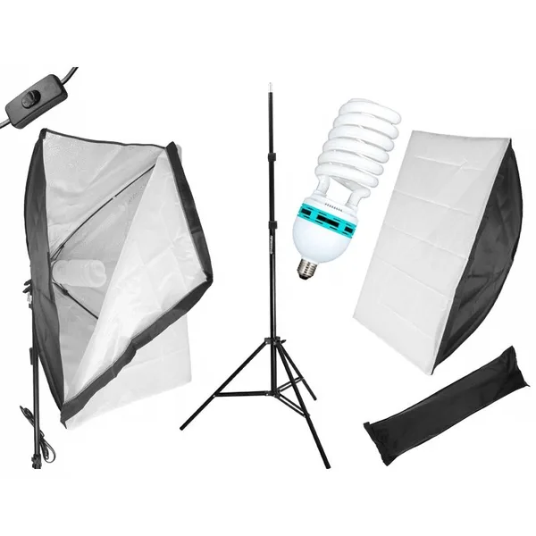 Kit Lampa cu Lumina Continua Softbox 50x70 cm