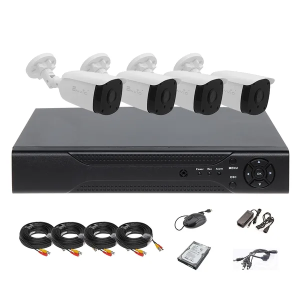 Kit/sistem supraveghere video complet ENVIO cu 4 camere rezolutie 8MP 4K AESS-KIT4CHBFP60H