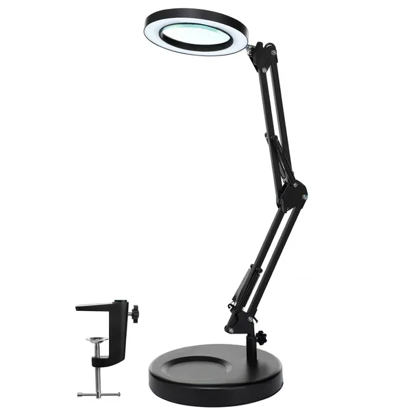 Lupa de masa de 105 mm diametru cu iluminare LED