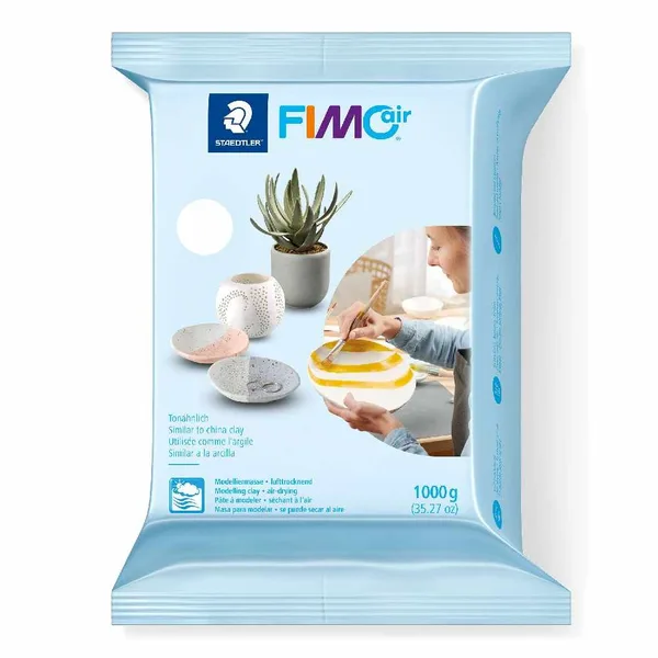Lut de modelaj cu uscare la aer FIMOair 1000g Alb