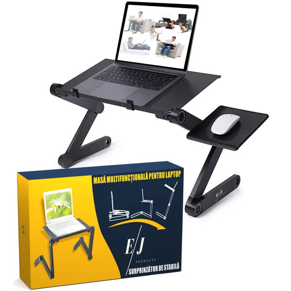 Masuta laptop regabila inaltime din aluminiu
