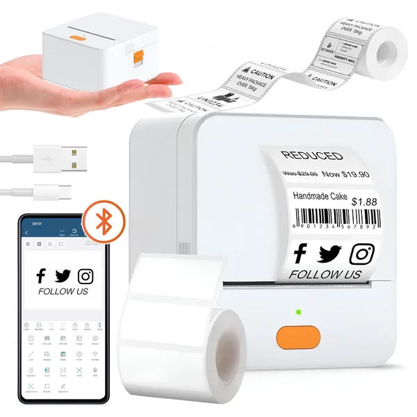 Mini Imprimanta etichete termica portabila Bluetooth
