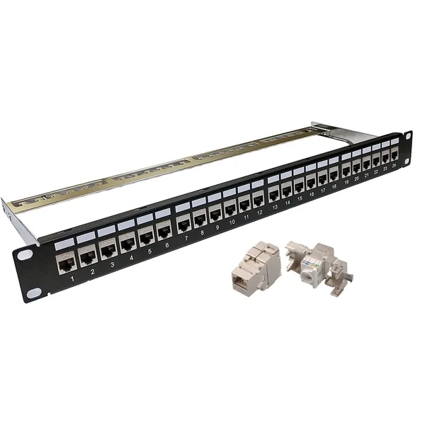 Patch Panel 19" Modular Echipat cat6 LanKATT FTP/STP 24port x RJ45