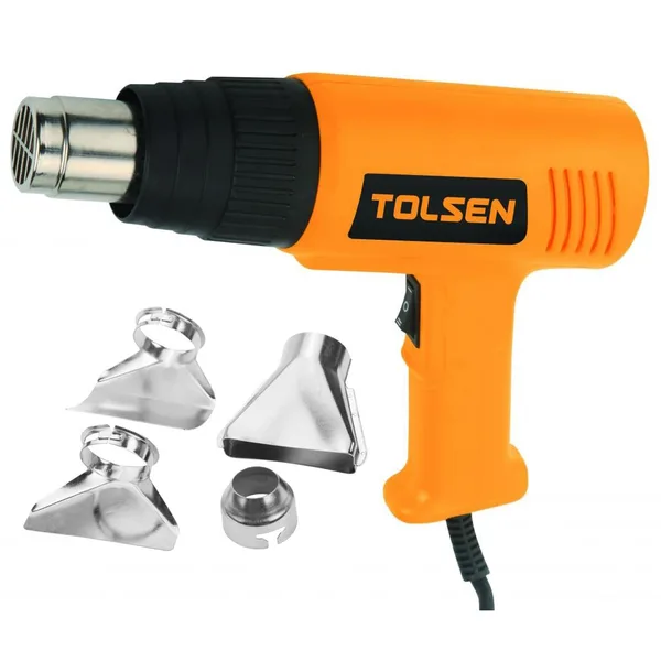 Pistol aer cald TOLSEN 2000W + 4 Duze incluse Complet Accesorizat
