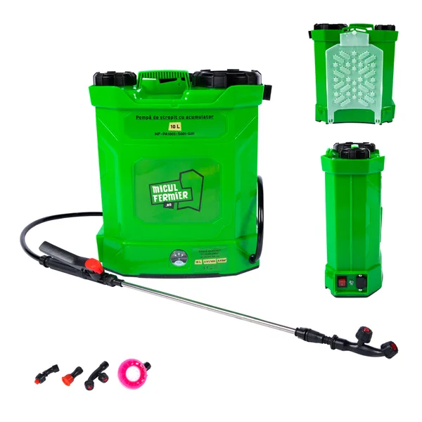 Pompa de stropit cu presiune pe acumulator Micul Fermier MF-PA1003-S001-G01
