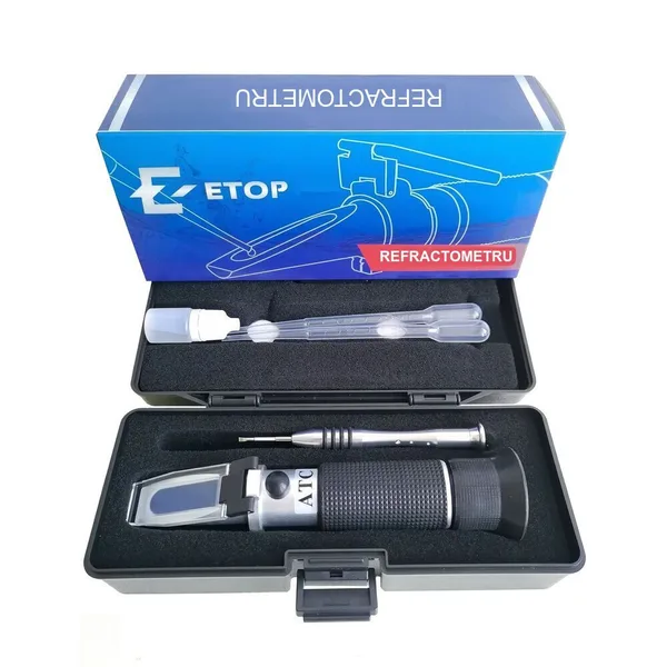 Refractometru de aluminiu Brix & Alcool 0~25% Vol