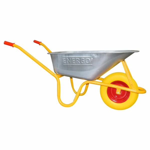 Roaba pentru materiale de constructii cu roata plina din poliuretan si cuva 85l Energo