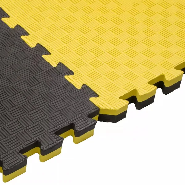 Saltea Tatami Puzzle Karate / Taekwondo 1000 x 1000 x 25 mm galben / negru cu margine incl