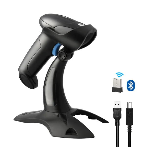 Scanner de coduri de bare fara fir Bluetooth cu suport