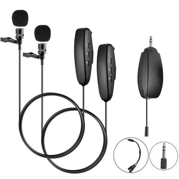 Set 2 Microfoane Lavaliera VENTART cu Receiver Wireless