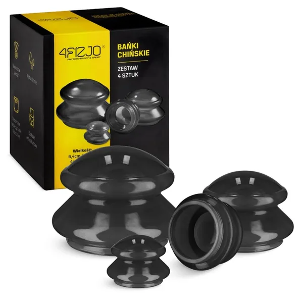 Set 4 Ventuze de Masaj din Silicon in 4 Dimensiuni Diferente pentru Relaxare