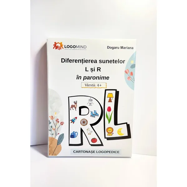 Set 40 cartonase educative logopedice - paronime cu L si R