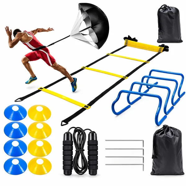 Set antrenament fotbal profesional 20 piese – Scara agilitate 6 m