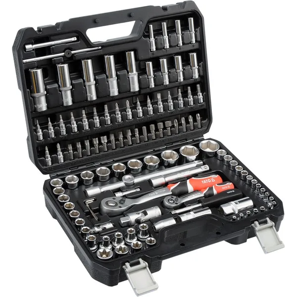 Set chei tubulare Yato 108 piese crom-vanadiu multicolor in valiza moale