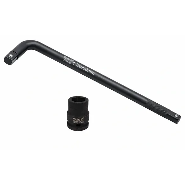 Set cheie de roti ramforsata L 500 1/2 + tubulara de impact scurta 17 mm