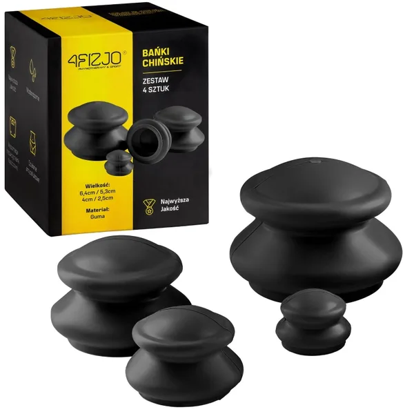 Set de 4 bule de cauciuc chinezesc PRO+ anti-celulita