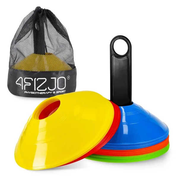 Set de 50 de conuri de antrenament pentru fotbal