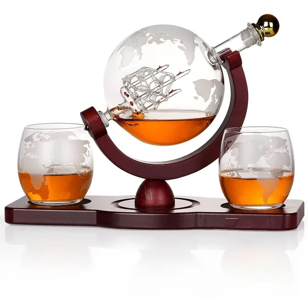 Set Decantor Whiskey Glob Pamantesc Elindor