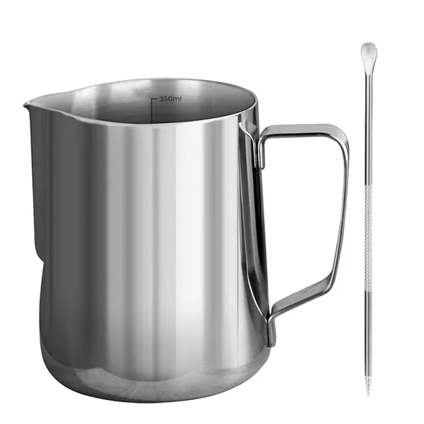 Set pahare pentru spumare lapte si stilou de latte art