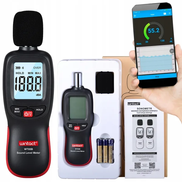 Sonometru Wintact WT85B cu Bluetooth si Aplicatie Mobila