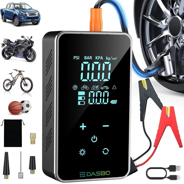 Starter auto portabil cu Compressor Multifunctional 4 in 1