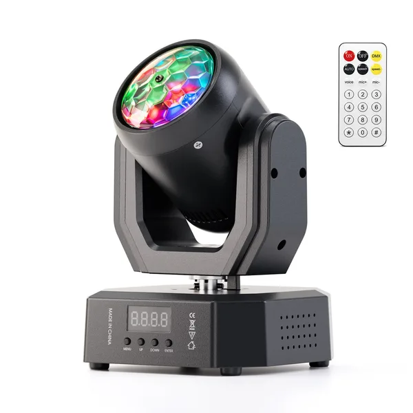 U`King Mini proiector cap mobil pentru scena de 80W
