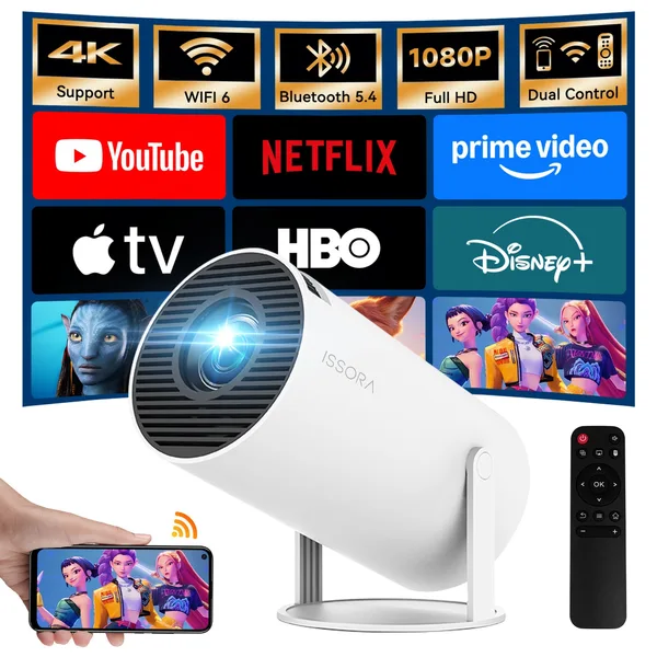Videoproiector Portabil ISSORA PRO - Smart 4K Ultra HD